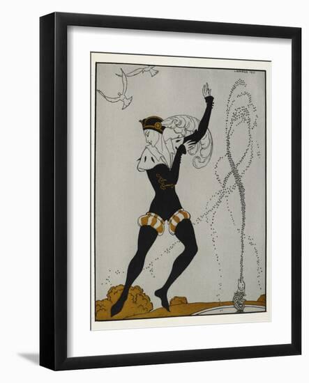 A scene from Le Pavillon d Armide ballet composed by Nikolai Tcherepnin-Georges Barbier-Framed Giclee Print