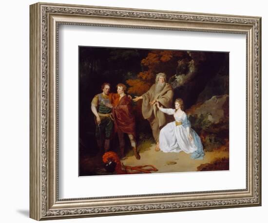 A Scene from Shakespeare's the Tempest, 1787 (Oil on Canvas)-Francis Wheatley-Framed Giclee Print