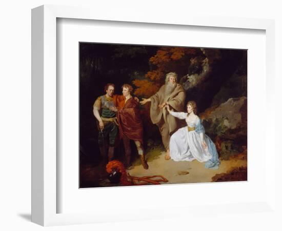 A Scene from Shakespeare's the Tempest, 1787 (Oil on Canvas)-Francis Wheatley-Framed Giclee Print