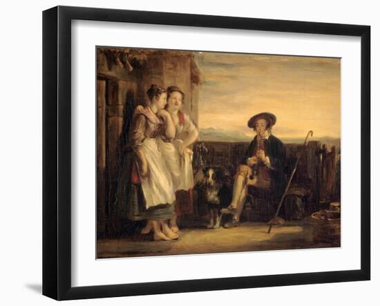 A Scene from the Gentle Shepherd, C.1823 (Panel)-Sir David Wilkie-Framed Giclee Print