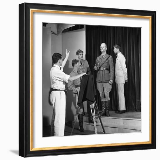 A Scene from the Terence Rattigan Play, Ross, Worksop College, Nottinghamshire, 1963-Michael Walters-Framed Photographic Print