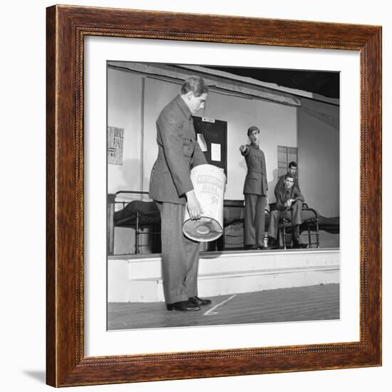 A Scene from the Terence Rattigan Play, Ross, Worksop College, Nottinghamshire, 1963-Michael Walters-Framed Photographic Print