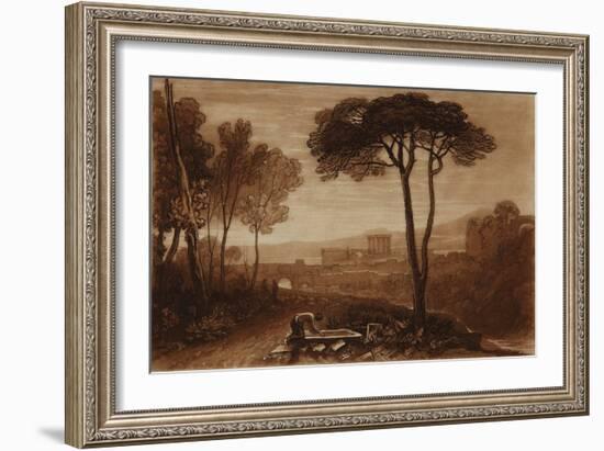 A Scene in the Campagna, 1812 (Etching & Mezzotint)-Joseph Mallord William Turner-Framed Giclee Print