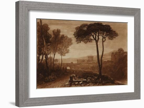 A Scene in the Campagna, 1812 (Etching & Mezzotint)-Joseph Mallord William Turner-Framed Giclee Print