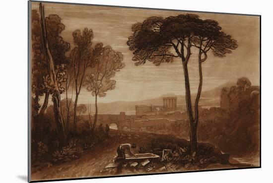 A Scene in the Campagna, 1812 (Etching & Mezzotint)-Joseph Mallord William Turner-Mounted Giclee Print