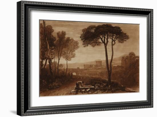A Scene in the Campagna, 1812 (Etching & Mezzotint)-Joseph Mallord William Turner-Framed Giclee Print