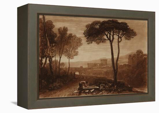 A Scene in the Campagna, 1812 (Etching & Mezzotint)-Joseph Mallord William Turner-Framed Premier Image Canvas