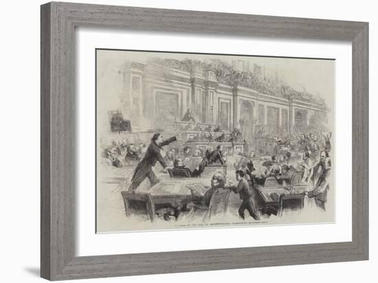 A Scene in the Hall of Representatives, Washington-Thomas Nast-Framed Giclee Print