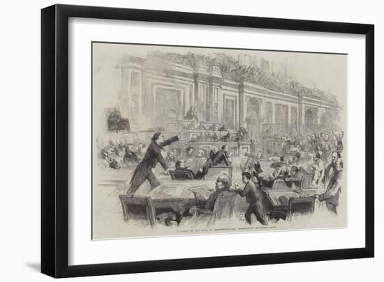 A Scene in the Hall of Representatives, Washington-Thomas Nast-Framed Giclee Print