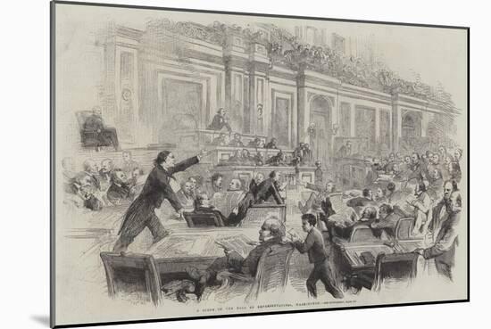 A Scene in the Hall of Representatives, Washington-Thomas Nast-Mounted Giclee Print