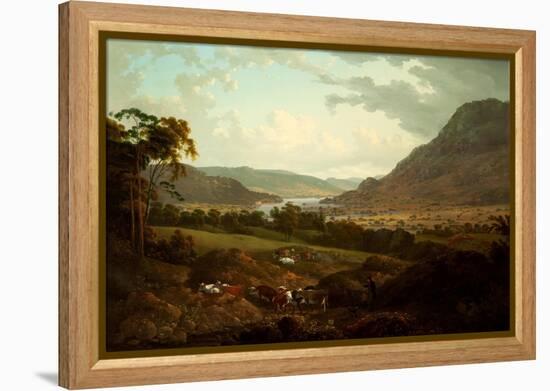 A Scene in the Lake District-Julius Caesar Ibbetson-Framed Premier Image Canvas