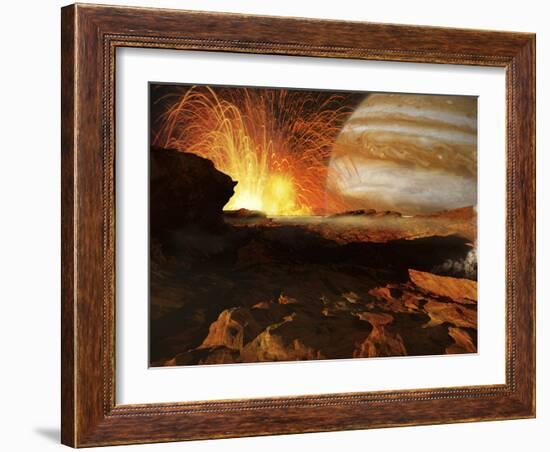 A Scene on Jupiter's Moon, Io, the Most Volcanic Body in the Solar System-Stocktrek Images-Framed Photographic Print