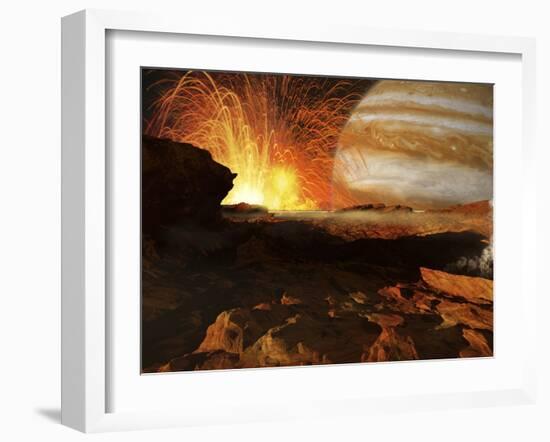 A Scene on Jupiter's Moon, Io, the Most Volcanic Body in the Solar System-Stocktrek Images-Framed Photographic Print