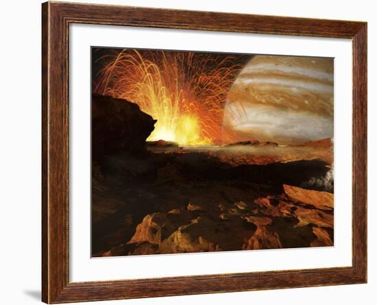 A Scene on Jupiter's Moon, Io, the Most Volcanic Body in the Solar System-Stocktrek Images-Framed Photographic Print