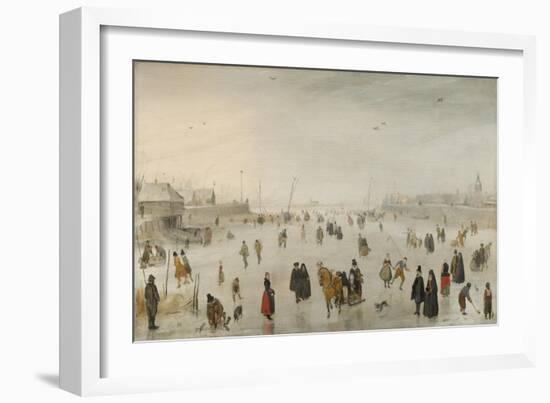 A Scene on the Ice, c.1625-Hendrik Avercamp-Framed Giclee Print