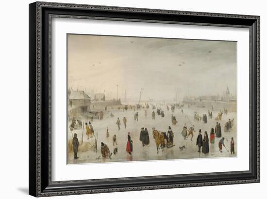 A Scene on the Ice, c.1625-Hendrik Avercamp-Framed Giclee Print