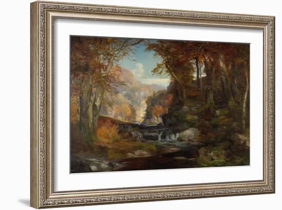 A Scene on the Tohickon Creek: Autumn, 1868-Thomas Moran-Framed Giclee Print