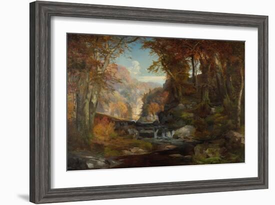 A Scene on the Tohickon Creek: Autumn, 1868-Thomas Moran-Framed Giclee Print