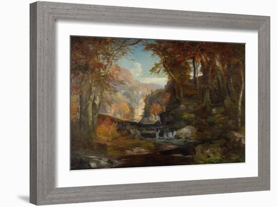 A Scene on the Tohickon Creek: Autumn, 1868-Thomas Moran-Framed Giclee Print