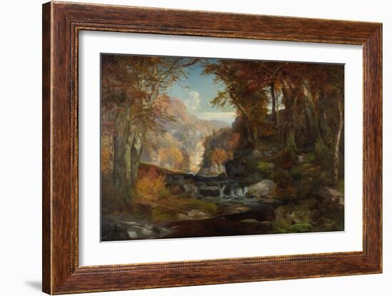 A Scene on the Tohickon Creek: Autumn, 1868-Thomas Moran-Framed Giclee Print