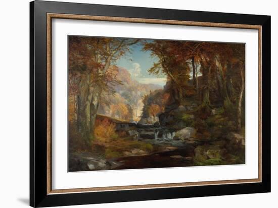 A Scene on the Tohickon Creek: Autumn, 1868-Thomas Moran-Framed Giclee Print