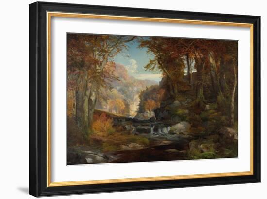 A Scene on the Tohickon Creek: Autumn, 1868-Thomas Moran-Framed Giclee Print