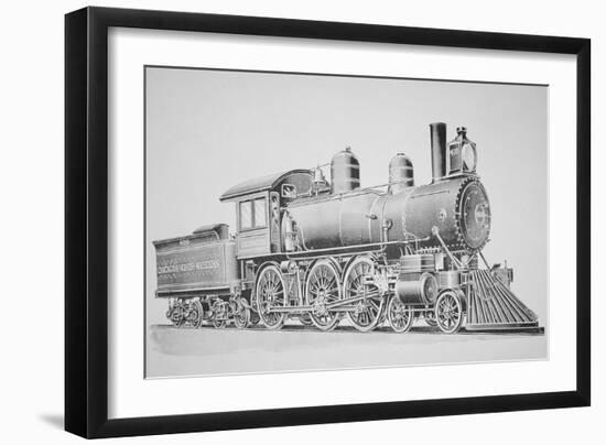 A Schenectady Locomotive-American School-Framed Giclee Print