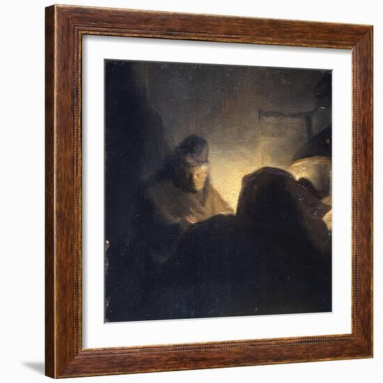 A Scholar in his Study-Rembrandt van Rijn-Framed Giclee Print