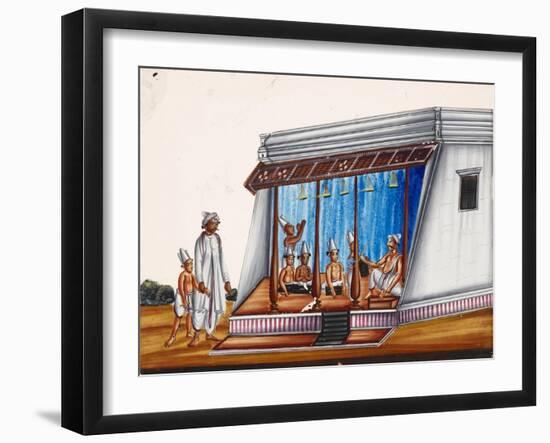 A School Called Gurunkul, with Students Wearing a Dhoti, or Loincloth, from Thanjavur, India-null-Framed Giclee Print