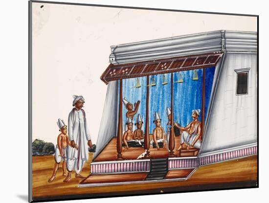 A School Called Gurunkul, with Students Wearing a Dhoti, or Loincloth, from Thanjavur, India-null-Mounted Giclee Print