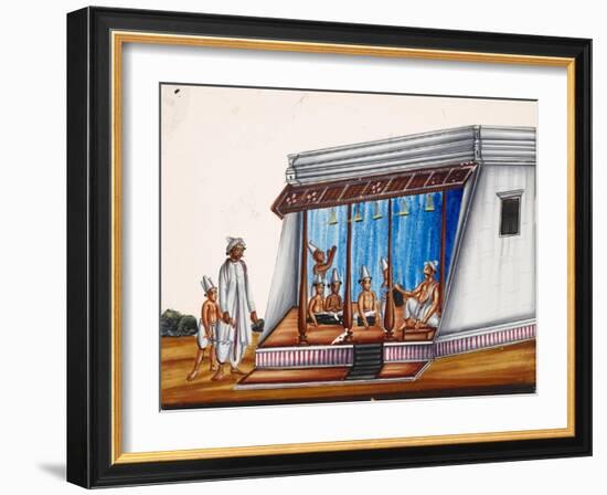 A School Called Gurunkul, with Students Wearing a Dhoti, or Loincloth, from Thanjavur, India-null-Framed Giclee Print