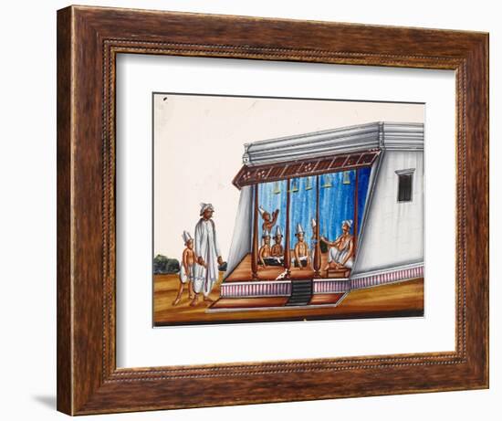 A School Called Gurunkul, with Students Wearing a Dhoti, or Loincloth, from Thanjavur, India-null-Framed Giclee Print