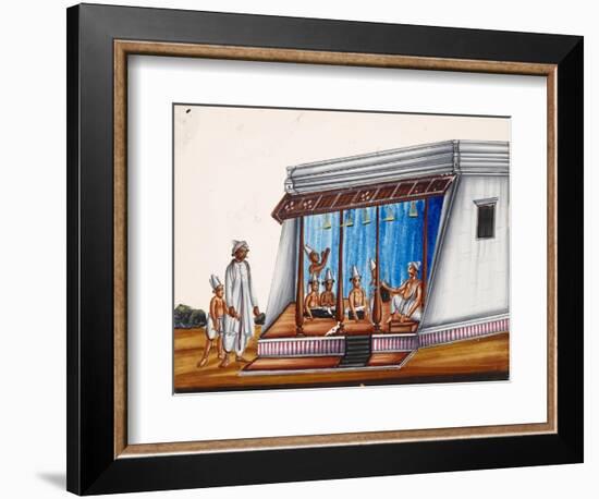 A School Called Gurunkul, with Students Wearing a Dhoti, or Loincloth, from Thanjavur, India-null-Framed Giclee Print