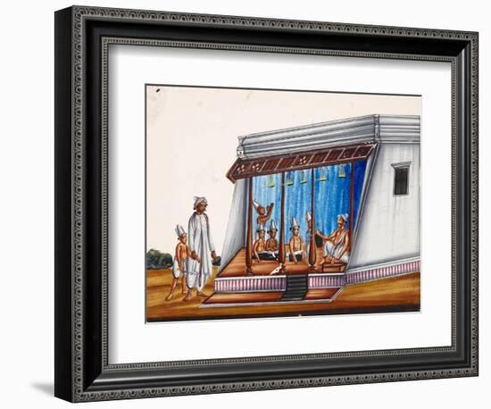 A School Called Gurunkul, with Students Wearing a Dhoti, or Loincloth, from Thanjavur, India-null-Framed Giclee Print