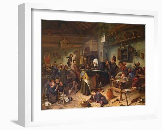 A School for Boys and Girls, C.1670-Jan Havicksz. Steen-Framed Giclee Print