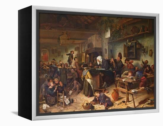 A School for Boys and Girls, C.1670-Jan Havicksz. Steen-Framed Premier Image Canvas