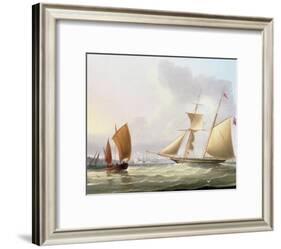A Schooner and Other Shipping-Thomas Buttersworth-Framed Giclee Print