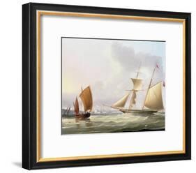 A Schooner and Other Shipping-Thomas Buttersworth-Framed Giclee Print
