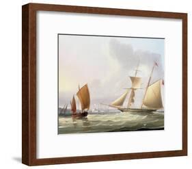 A Schooner and Other Shipping-Thomas Buttersworth-Framed Giclee Print