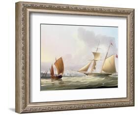 A Schooner and Other Shipping-Thomas Buttersworth-Framed Giclee Print