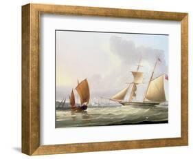 A Schooner and Other Shipping-Thomas Buttersworth-Framed Giclee Print