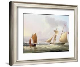 A Schooner and Other Shipping-Thomas Buttersworth-Framed Giclee Print
