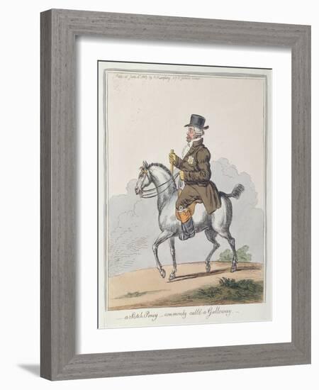 A Scotch Poney, Commonly Call'D a Galloway-James Gillray-Framed Giclee Print