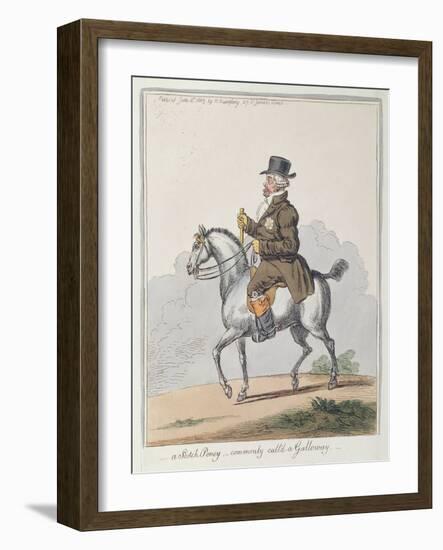 A Scotch Poney, Commonly Call'D a Galloway-James Gillray-Framed Giclee Print