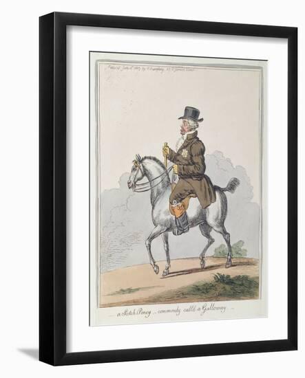 A Scotch Poney, Commonly Call'D a Galloway-James Gillray-Framed Giclee Print