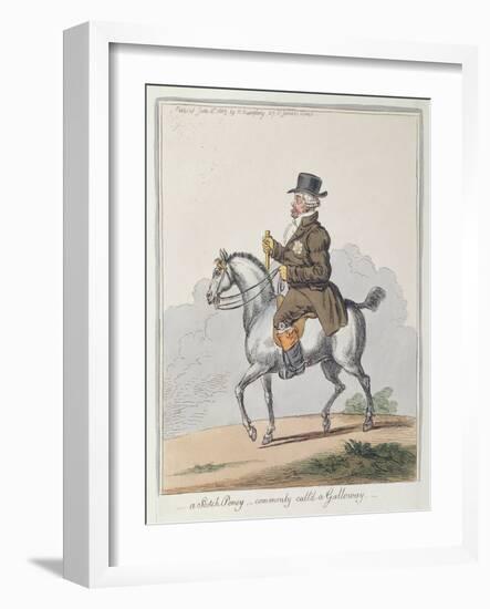 A Scotch Poney, Commonly Call'D a Galloway-James Gillray-Framed Giclee Print