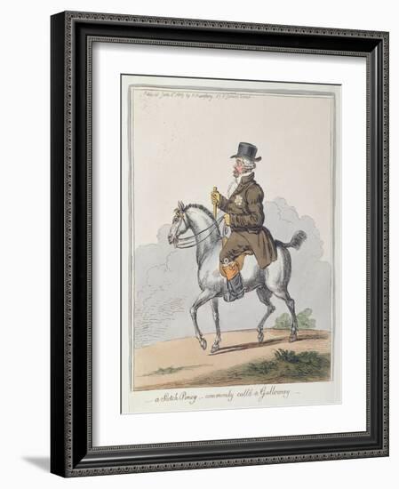 A Scotch Poney, Commonly Call'D a Galloway-James Gillray-Framed Giclee Print