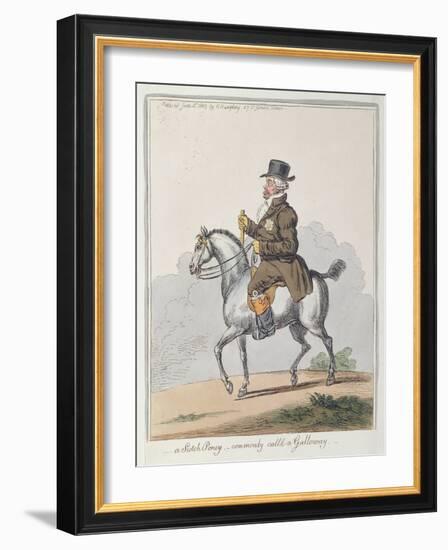 A Scotch Poney, Commonly Call'D a Galloway-James Gillray-Framed Giclee Print