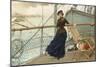 A Scottish Lady on a Boat Arriving in New York-Henry Bacon-Mounted Giclee Print