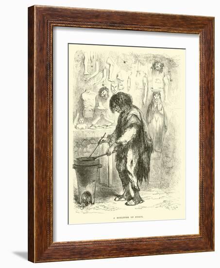 A Sculptor of Cuzco-Édouard Riou-Framed Giclee Print